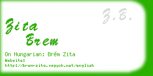 zita brem business card